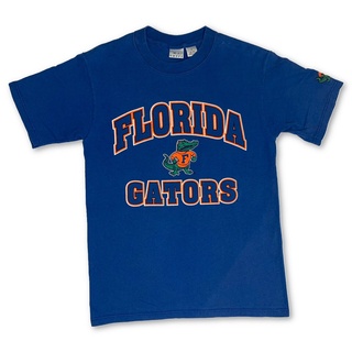 วินเทจ Vtg ฟลอริด้า Gators เสื้อฟุตบอลเสื้อยืดขนาด M 18 X 27 สีฟ้า {M: