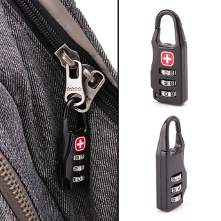ภาพขนาดย่อของภาพหน้าปกสินค้าDark Swiss Cross Symbol Combination Safe Code Mini Padlock Luggage Travel Number Lock จากร้าน darkide.th บน Shopee