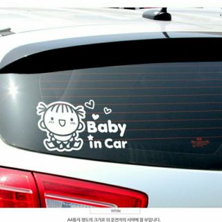 สติกเกอร์ BABY IN CAR เบบี้อินคาร์ สติ๊กเกอร์ติดรถ