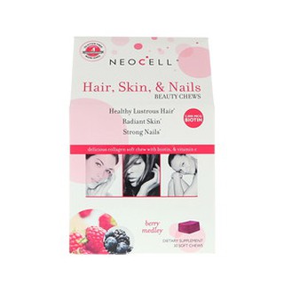 Neocell, Hair, Skin, &amp; Nails Beauty Chews, Berry Medley, 30 Soft Chews คอลลาเจน