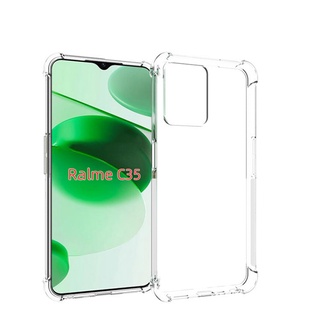 เคสโทรศัพท์มือถือแบบใส กันกระแทก สําหรับ Realme C35 C31 C25 C25S C25Y C21Y C11 C20 C15 2021