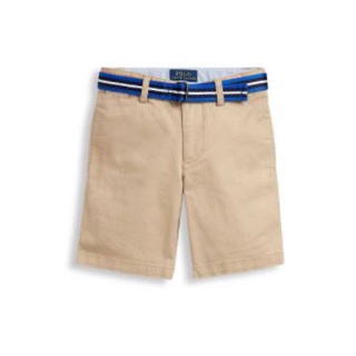 Slim Fit Belted Chino Shorts (Khaki)