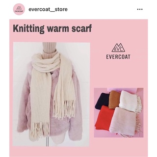 knitting warm scartผ้าพันคอไหมพรม มี5สี Evercoat