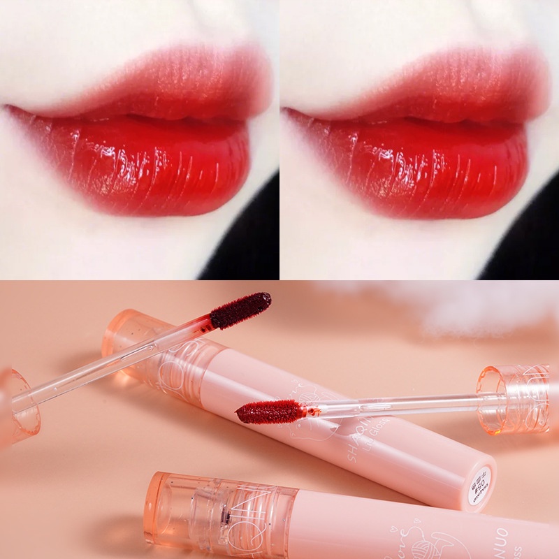 shaqinuo-ลิปสติกสีชมพู-mirror-moisturizing-lip-lacquer-lipstick