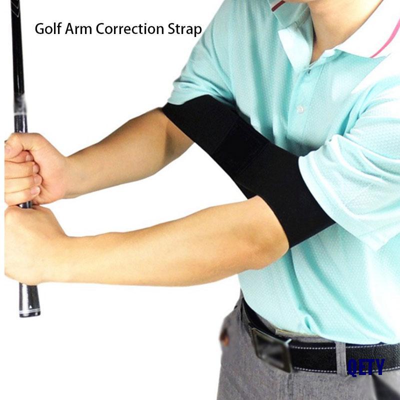 ภาพหน้าปกสินค้า(QETY)Golf Training Aid Strap Motion Correction Belt Swing Arm Band For Golf Beginner