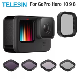 ภาพหน้าปกสินค้าTELESIN 4Pack Gopro Hero 11 10 9 8 ND8 ND16 ND32 CPL Magnetic Filter Set ชุดฟิลเตอร์ สำหรับ Gopro 11 / 10 / 9 / 8 CPL ND ที่เกี่ยวข้อง