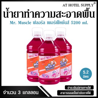 น้ำยาทำความสะอาดพื้น มิสเตอร์ มัสเซิล เกลด ฟลอรัล เพอเฟคชั่น 5200 ml, 3 แกลลอน สำหรับโรงแรม รีสอร์ท สปา และห้องพักในอพาร