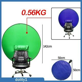 ภาพหน้าปกสินค้า[DOLITY1] Chroma Key Portable Round Green/Blue colour Background Screen for Chairs Video Photography Studio ที่เกี่ยวข้อง