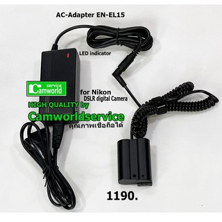 AC Adapter Power Adapter for Nikon EN-EL15 สำหรับกล้อง Nikon D7000 D7100 D7200 D7500 D500 D610 D750 D800 D810 D850 ฯลฯ