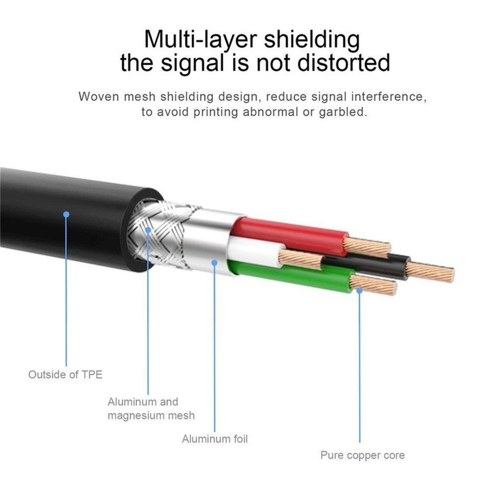 การสื่อสารอินเทอร์เฟซแบบขนานสองทิศทางสีดำ-usb-ถึง-25-พิน-db25-ตัวแปลงสายเคเบิลเครื่องพิมพ์ขนาน