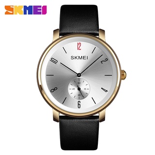 SKMEI Fashion Couple Quartz Watch Casual Ladies Men Watch 30M Waterproof Luxury Leather Strap Wristwatch Relogio