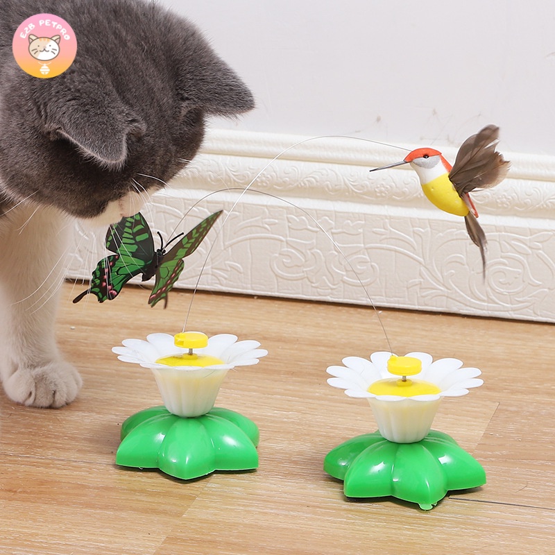 ภาพสินค้าของเล่นแมว ผีเสื้อบิน นกบินรอบดอกไม้ ของเล่นล่อแมวหมุนได้360องศา B029 จากร้าน e2b.petpro บน Shopee ภาพที่ 6