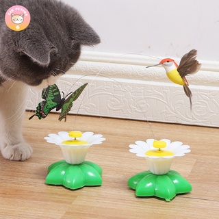 ภาพขนาดย่อของภาพหน้าปกสินค้าของเล่นแมว ผีเสื้อบิน นกบินรอบดอกไม้ ของเล่นล่อแมวหมุนได้360องศา B029 จากร้าน e2b.petpro บน Shopee ภาพที่ 6
