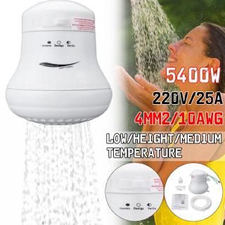 หัวฝักบัวอาบน้ําไฟฟ้า พร้อมท่อควบคุมอุณหภูมิ 3800W~5400W 49A/25A 110V/220V