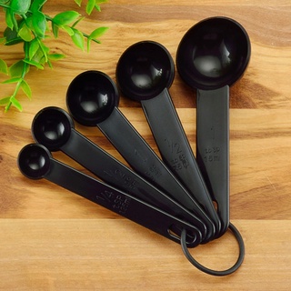 【AG】Weighing Spoons Portable Lightweight Convenient Black Baking Coffee Measuring Spoons Cups for Home