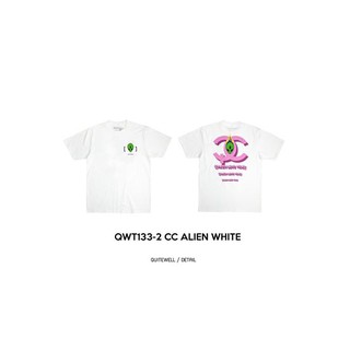 เสื้อยืดโอเวอร์ไซส์QWT133-2 CC ALIEN WHITES-3XL