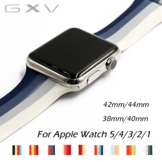 ภาพหน้าปกสินค้าสายนาฬิกาข้อมือซิลิโคนสีรุ้งสําหรับ Apple Watch Band 44 มม . 40 มม . Series 5 4 3 2 1 สําหรับ Iwatch 42 มม . 38 มม . ซึ่งคุณอาจชอบราคาและรีวิวของสินค้านี้