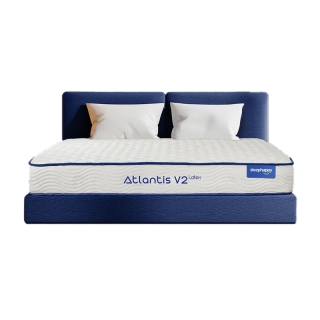 SleepHappy รุ่น Atlantis V2 Latex ที่นอนไอโซคอยด์พ็อกเก็ตสปริง เสริมยางพาราธรรมชาติ จัดส่งในกล่อง บรรเทาอาการปวดหลัง และลดเเรงสั่นสะเทือนได้ดี สัมผัสนุ่มแน่นปานกลาง หนา7 นิ้ว ขนาด 3.5ฟุต 5ฟุต 6ฟุต