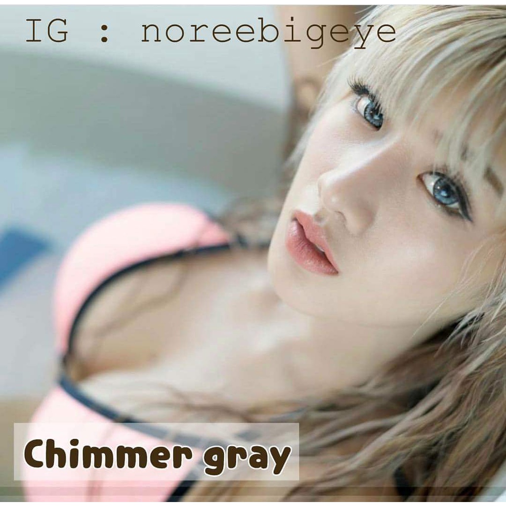 ภาพสินค้าChimmer Gray/สีเทา  Size Bigeye (L) ขนาดใหญ่ คอนแทคเลนส์ / ยี่ห้อ PrettyDoll จากร้าน noreebigeye บน Shopee ภาพที่ 5