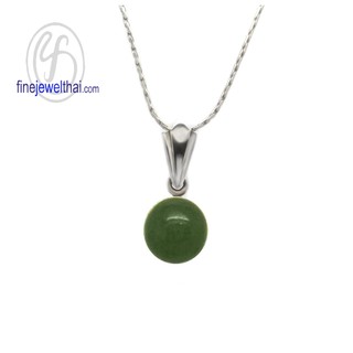 Finejewelthai จี้หยก-จี้เงิน-เงินแท้-พลอยแท้-พลอยประจำเดือน / Jade-Silver-Pendant - P3016jd