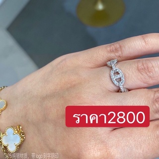 พรี ​ Hermes Ring แหวน เพชร อุปกรณ์เสริม Size5678