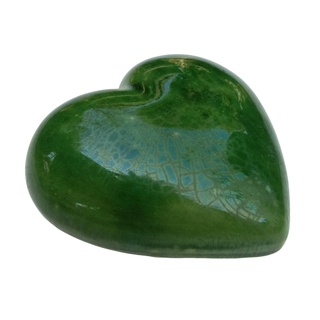 หัวใจ สีเขียว เซรามิก มี 2 ขนาด