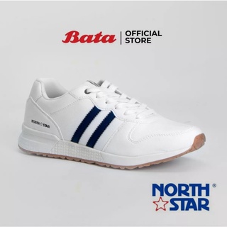 ภาพหน้าปกสินค้าBata NORTH STAR MEN\'S SPORT CASUAL รองเท้าผ้าใบชาย แบบเชือก สีขาว รหัส 8211033 ที่เกี่ยวข้อง