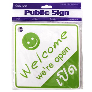 Nameplate BIG ONE 8503 WH/RD PL OPEN/CLOSED SIGN Sign Home &amp; Furniture แผ่นป้าย ป้าย เปิด/ปิด PL BIG ONE 8503 WH/RD ป้าย