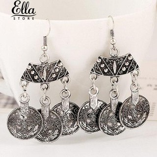 เลดี้ยิปซีคำอธิบาย Bohemian Tibetan Tribal Drop Dangle Hook Earrings