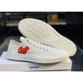 พร้อมส่ง! คอนเวิร์สหัวใจ❤️ รองเท้าผ้าใบหุ้มส้น Comme des Garçons PLAY x Converse Chuck Taylor -Collection ใหม่ 2022