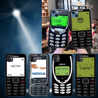 เคสโทรศัพท์มือถือ แบบนิ่ม พิมพ์ลาย Nokia D สีดํา สําหรับ iPhone 11 11 Pro 11 Pro Max 12 12 Mini 12 Pro 12 Pro Max