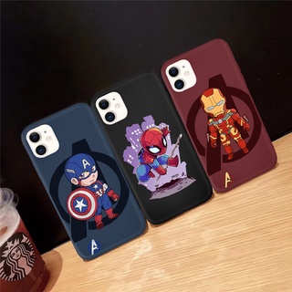 เคสโทรศัพท์ พิมพ์ลาย Avengers Captain America Ironman Spiderman สำหรับ iPhone 13 12 Pro ProMax 11 11Pro 11Pro Max 6 6s 7 8 X XS