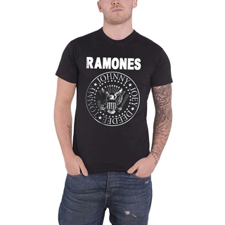 ใหม่ล่าสุด เสื้อยืดลําลอง แขนสั้น พิมพ์ลายโลโก้ The Ramones สไตล์คลาสสิก สําหรับผู้ชาย