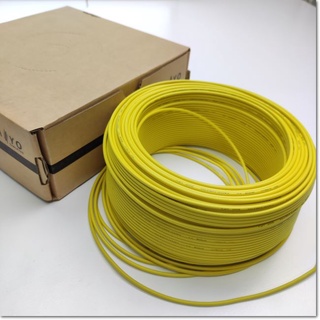 KIV(AY)LF0.75 sq. Yellow สายไฟญี่ปุ่น สเปค 1 box = 100 m./ 1.4k.g ,Taiyo