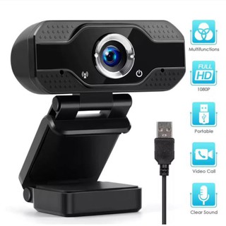 กล้องเว็บแคม 1080P HD Webcam with Mic Rotatable PC Desktop WebCamera Cam Video Recording Work