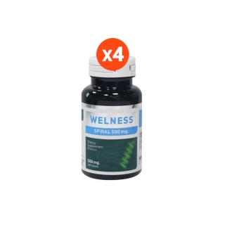 WELNESS SPIRAL 100 เม็ด 4 กระปุก ผลิตภัณฑ์เสริมอาหารสาหร่ายสไปรูลิน่า 100% สาหร่ายเกลียวทอง โปรตีนพืช SUPERFOOD คลอโรฟิลด์ วิตามินเกลือแร่รวม โปรตีนสูง ปรับสมดุลให้ร่างกาย ชะลอวัย สร้างภูมิคุ้มกัน ฟื้นฟูความสดชื่นให้ร่างกาย โดย TV Direct