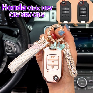 เคสกุญแจรีโมทรถยนต์ TPU สําหรับ Honda Civic HRV CRV XRV CR-V Crider Odyssey Pilot Fit Accord