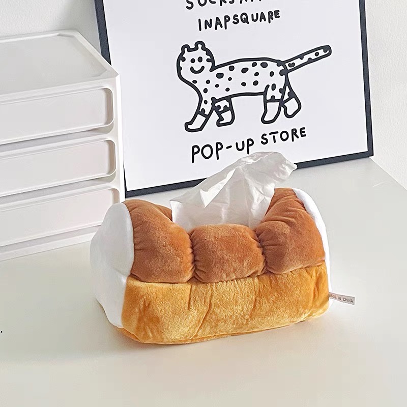 ส่งจากไทย-กล่องทิชชู่-กล่องทิชชู่ขนมปัง-tissue-box-ที่ใส่ทิชชู่-ขนมปัง-toast-ของแต่งห้อง-วางโต๊ะกลางโซฟา-โต๊ะทำงาน