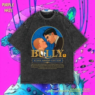 เสื้อยืด ขนาดใหญ่ พิมพ์ลาย Haze Bully Scholarship Edition สีม่วง | หินล้างทําความสะอาด | เสื้อยืด ขนาดใหญ่ | สไตล์วินเทจ