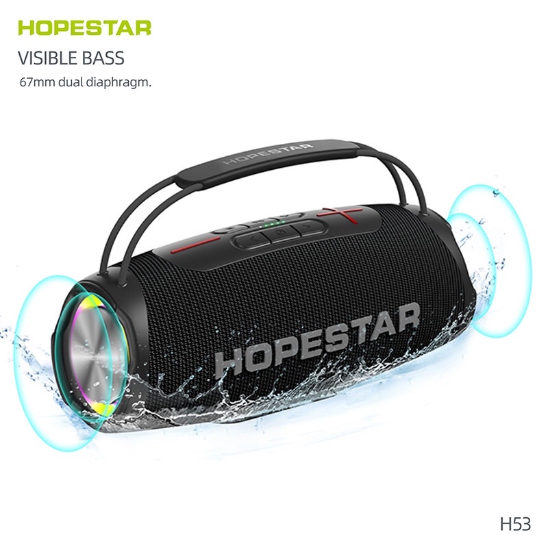 ภาพหน้าปกสินค้าลําโพงไร้สายบลูทูธแบบพกพา Hopestar H50/H53 Super Bass เสียงดังกระหึ่ม เชื่อมต่อไกล 10 เมตร