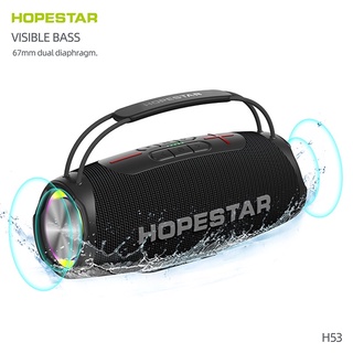 🔥 ลําโพงไร้สายบลูทูธแบบพกพา Hopestar H50/H53  Super Bass เสียงดังกระหึ่ม เชื่อมต่อไกล 10 เมตร