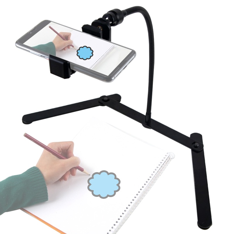 adjustable-tripod-with-cellphone-holder-overhead-phone-mount