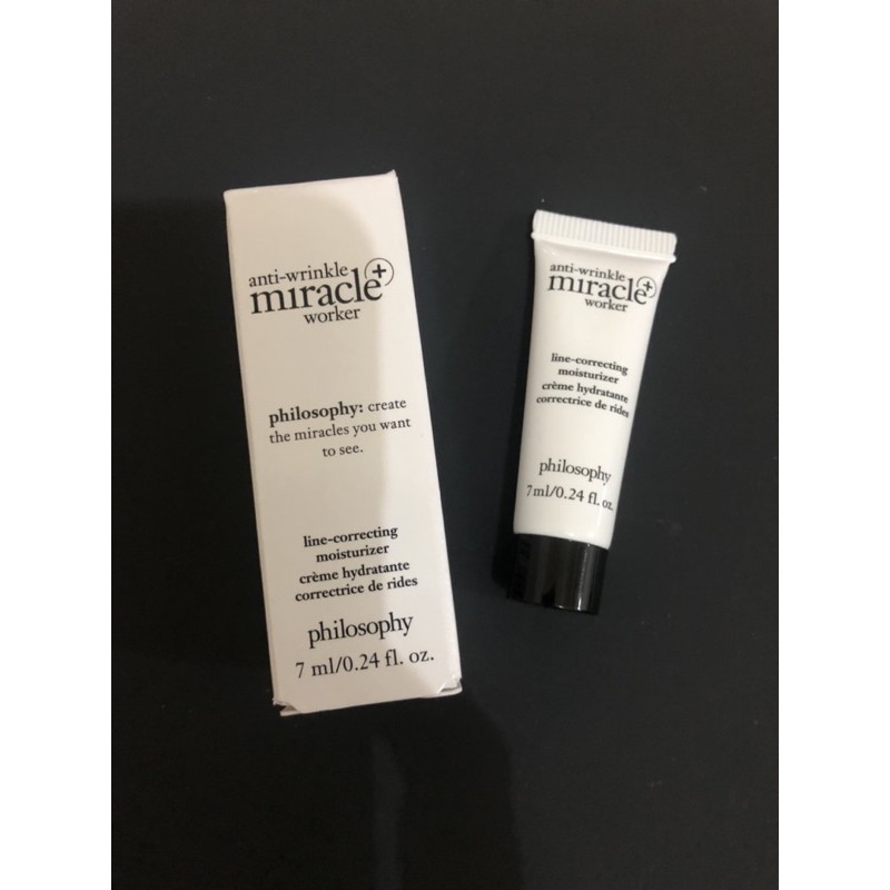 ใหม่-amp-แท้-philosophy-anti-wrinkle-miracle-worker-line-correcting-moisturiser-deluxe-tube-7-ml