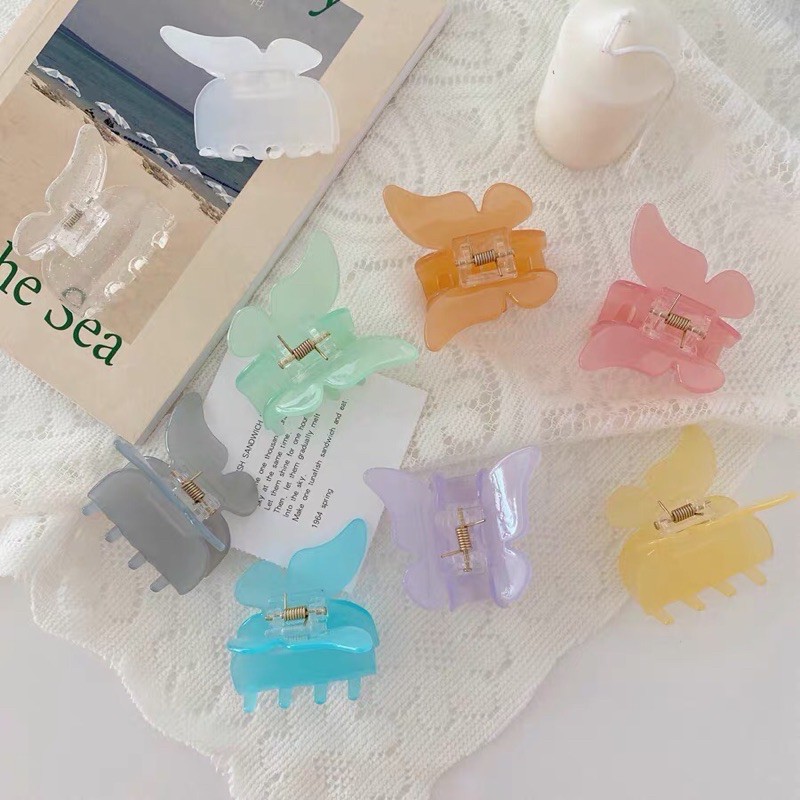 hc005-hairclips-กิ๊บติดผมผีเสื้อสีพาสเทล-ขนาด-5-5-cm