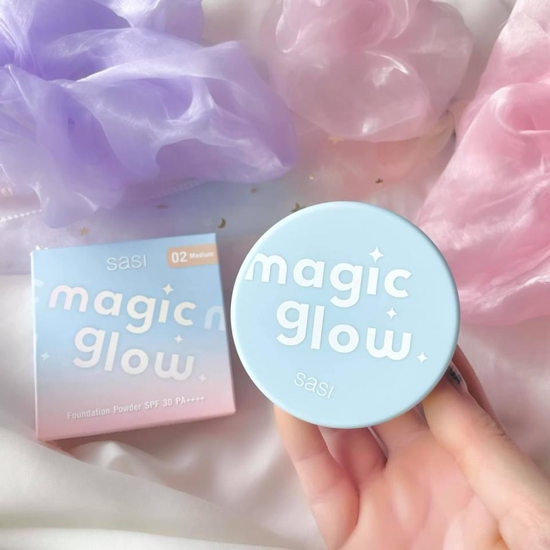 ศศิ-แป้งเสกผิวโกลว์-magic-glow-foundation-powder-แป้งผสมรองพื้นสูตรใหม่ล่าสุด