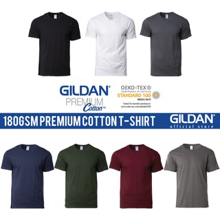 Gildan เสื้อยืดคอกลม ผ้าฝ้าย พรีเมี่ยม ใส่สบาย หลากสี สําหรับผู้ชาย ผู้หญิง 76000