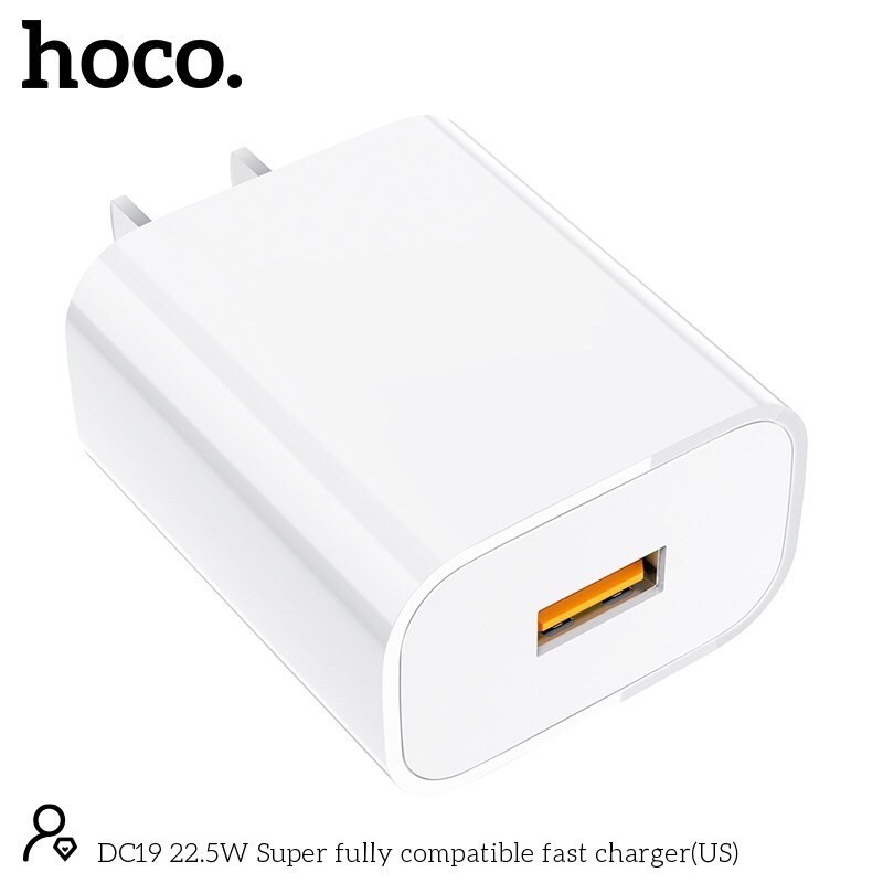 hoco-dc19-super-fast-charge-22-5w-หัวชาร์จรองรับเทคโนโลยีชาร์จเร็วทุกยี่ห้อ