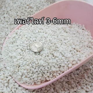 เพอร์ไลท์ นำเข้า ขนาด 3-6mm แพ๊ค 1 ลิตร และ 3 ลิตร สำหรับ ผสมดินแคตตัส ดินร่วน ดินทราย น้ำหนักเบา pH กลาง คุ้มราคา