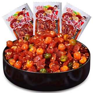 (Pack x 5) ล่าเถียว ขนม เส้นเผ็ด ผสมธัญพืช [25g/ซอง] 五谷杂粮 辣条 佳龙 Chinese spicy snack