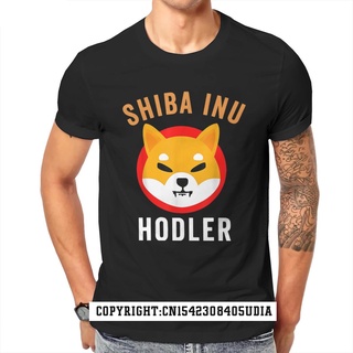 เสื้อยืดผ้าฝ้ายพิมพ์ลายขายดี เสื้อยืดลําลอง แขนสั้น พิมพ์ลาย Shib Shiba Inu Crypto Cryptocurrency Coin สําหรับผู้ชาย